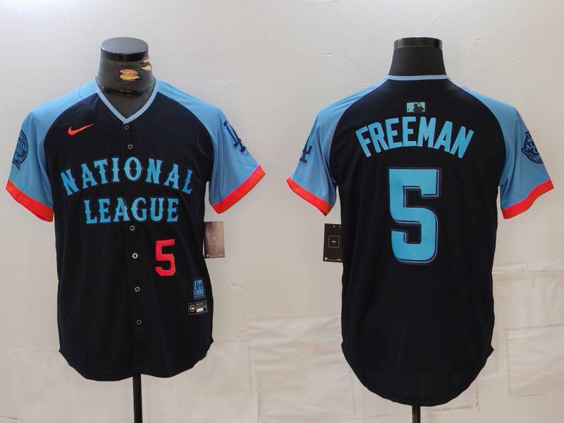 Men Los Angeles Dodgers #5 Freeman Blue All star 2024 Nike MLB Jersey style 8155